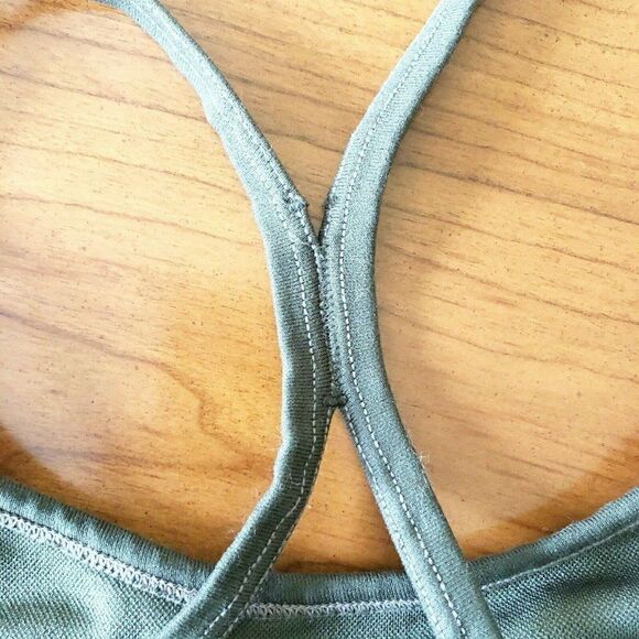 VS Victorias Secret Strappy Sport Bra Olive Green / Black - Picture 6 of 10